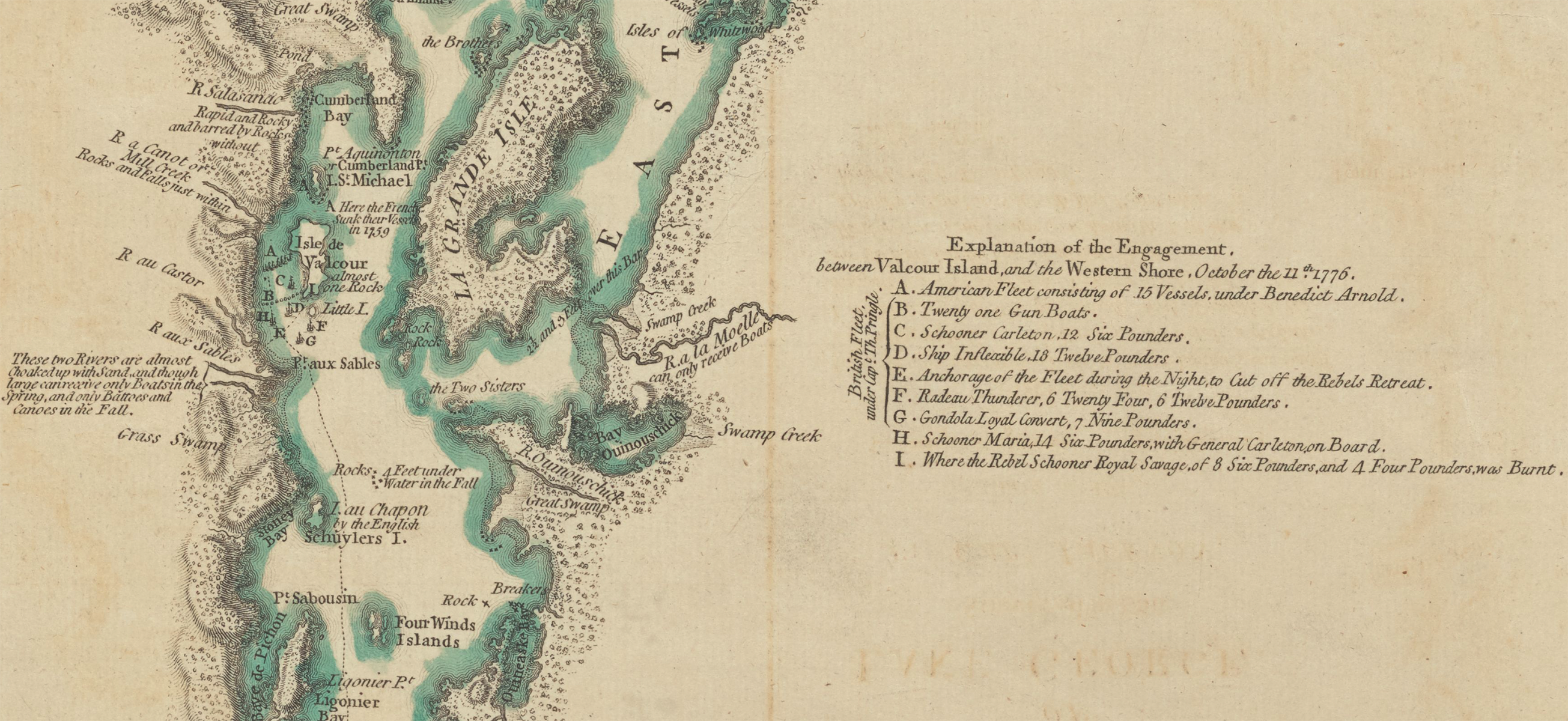 Lionel Pincus and Princess Firyal Map Division, The New York Public Library. DetaIl from “A survey of Lake Champlain: including Lake George, Crown Point, and St. John” New York Public Library Digital Collections.